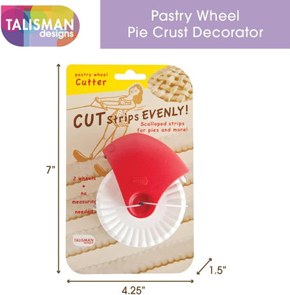Pie Crust Decorating Tools | Pastry Wheel Cutter | Set of 1