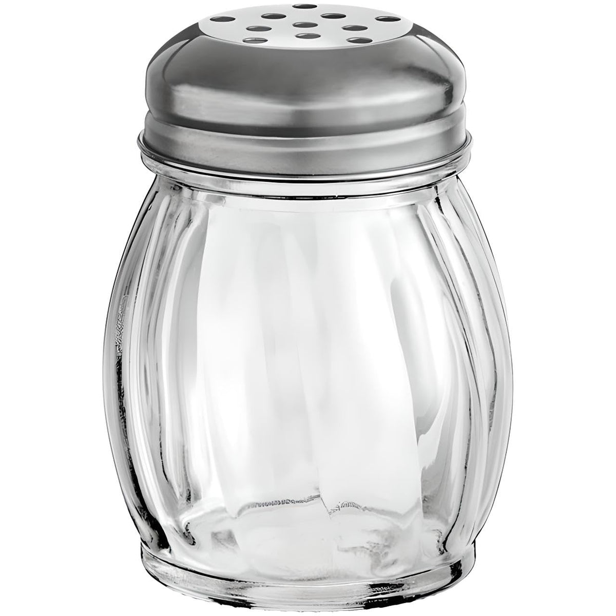 3.5-Inch Glass Shaker with Chrome Plated Perforated Lid