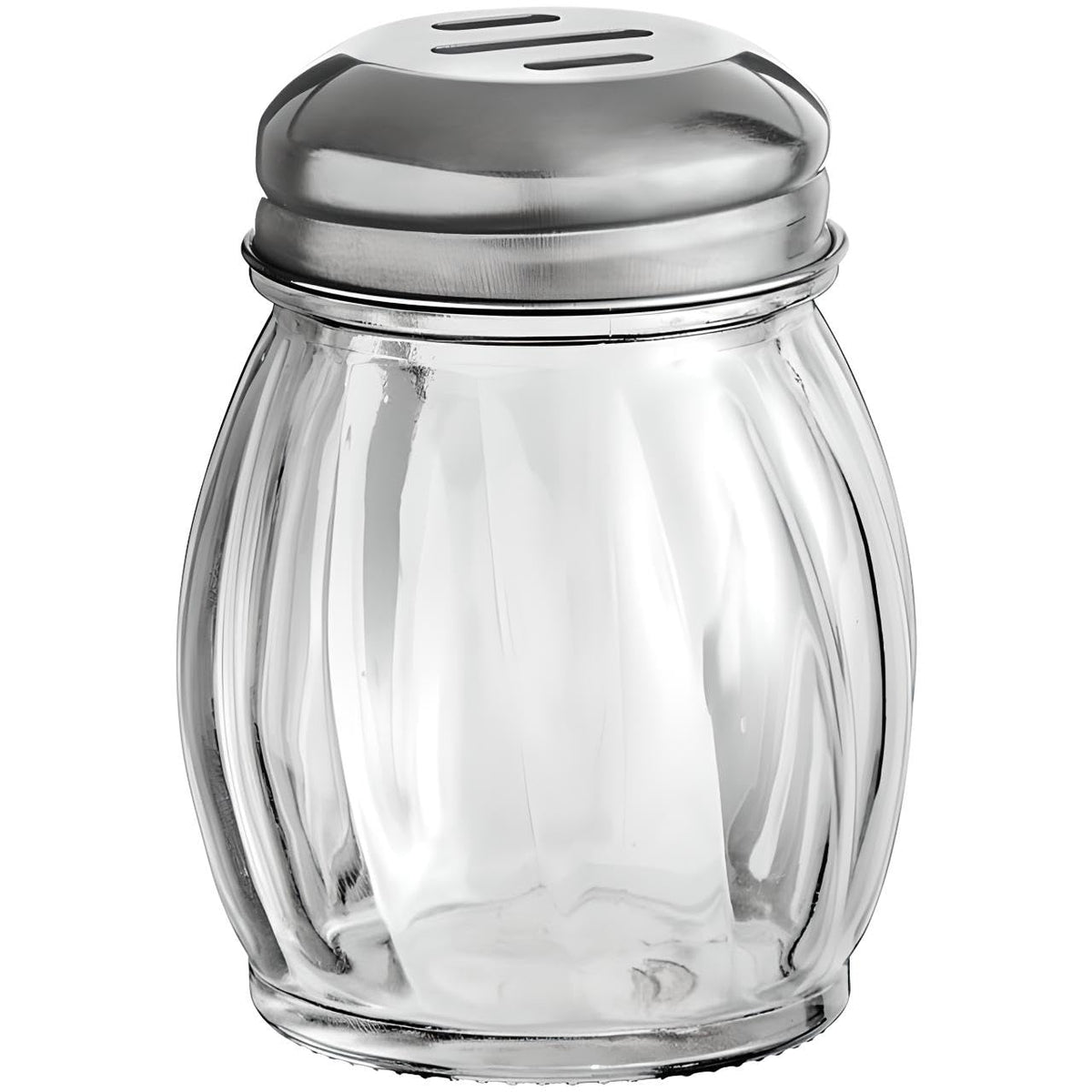 3.5-Inch Glass Shaker with Chrome Plated Perforated Lid