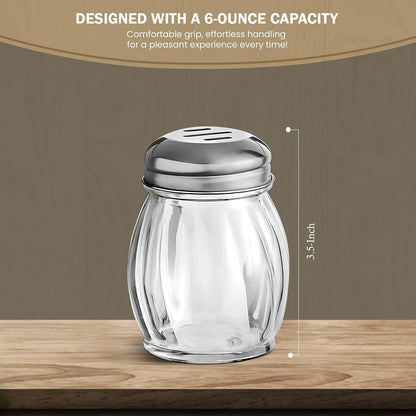 3.5-Inch Glass Shaker with Chrome Plated Perforated Lid