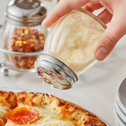 3.5-Inch Glass Shaker with Chrome Plated Perforated Lid