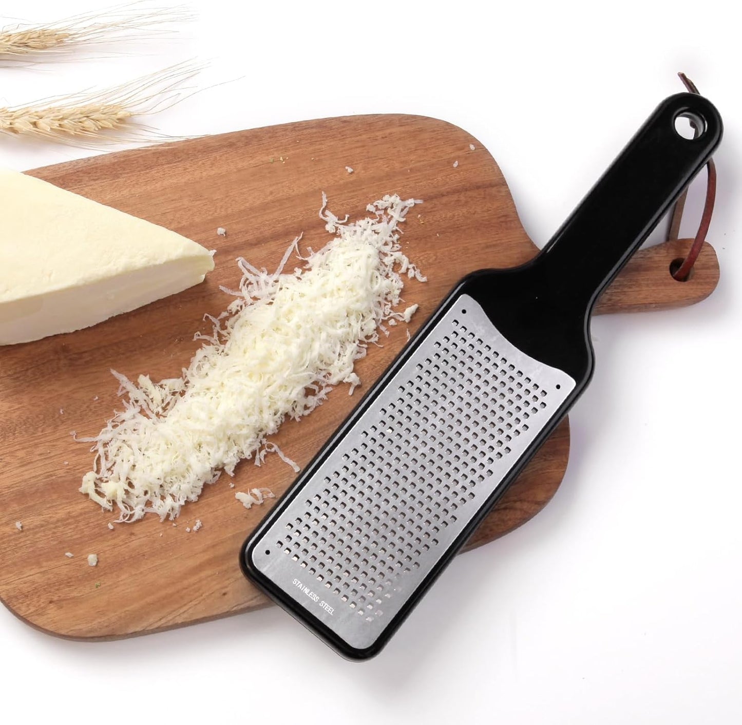 Citrus Lemon Zester & Cheese Grater with Container - Zester Grater with Handle for Parmesan Cheese, Ginger, Garlic, Nutmeg, Chocolate, Fruits, with Anti-Slip Base, Dishwasher Safe