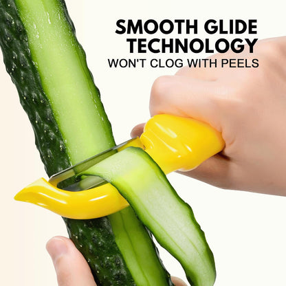 Swivel Vegetable Peeler Soft Comfort Handle Sturdy Long-Lasting 1Pcs Black