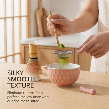 Matcha Bowl with Spout, Japanese Style Ceramic Chawan for Whisking