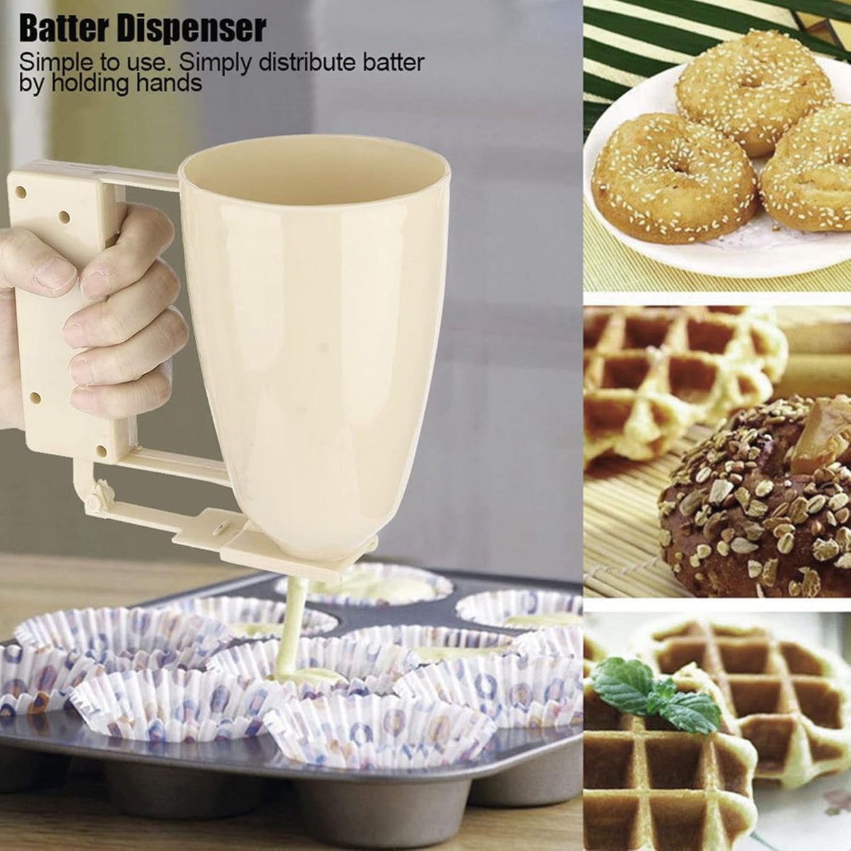 Pancake Batter Dispenser Handheld, 11.8oz