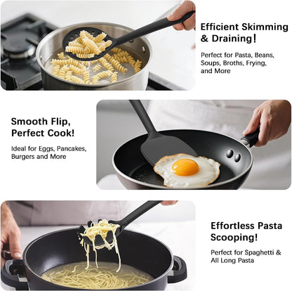 Silicone Kitchen Cooking Utensils Set, Heat Resistant, 14-Piece
