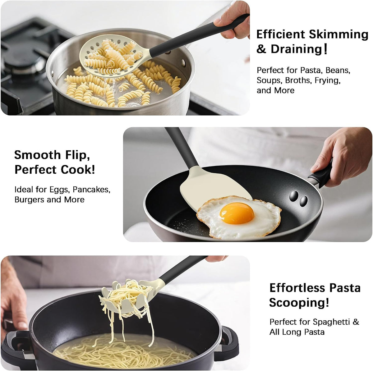 Silicone Kitchen Cooking Utensils Set, Heat Resistant, 14-Piece
