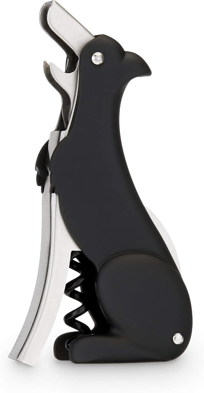 Bald Eagle Corkscrew Wine Opener, Winged Design with Easy Grip Soft Touch Wings, Stainless Steel and Plastic with Sharp Screw for Wine Bottles, Home Bar, Kitchen, Novelty Gifts