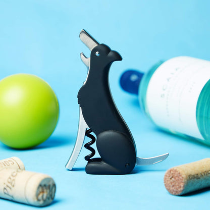 Bald Eagle Corkscrew Wine Opener, Winged Design with Easy Grip Soft Touch Wings, Stainless Steel and Plastic with Sharp Screw for Wine Bottles, Home Bar, Kitchen, Novelty Gifts