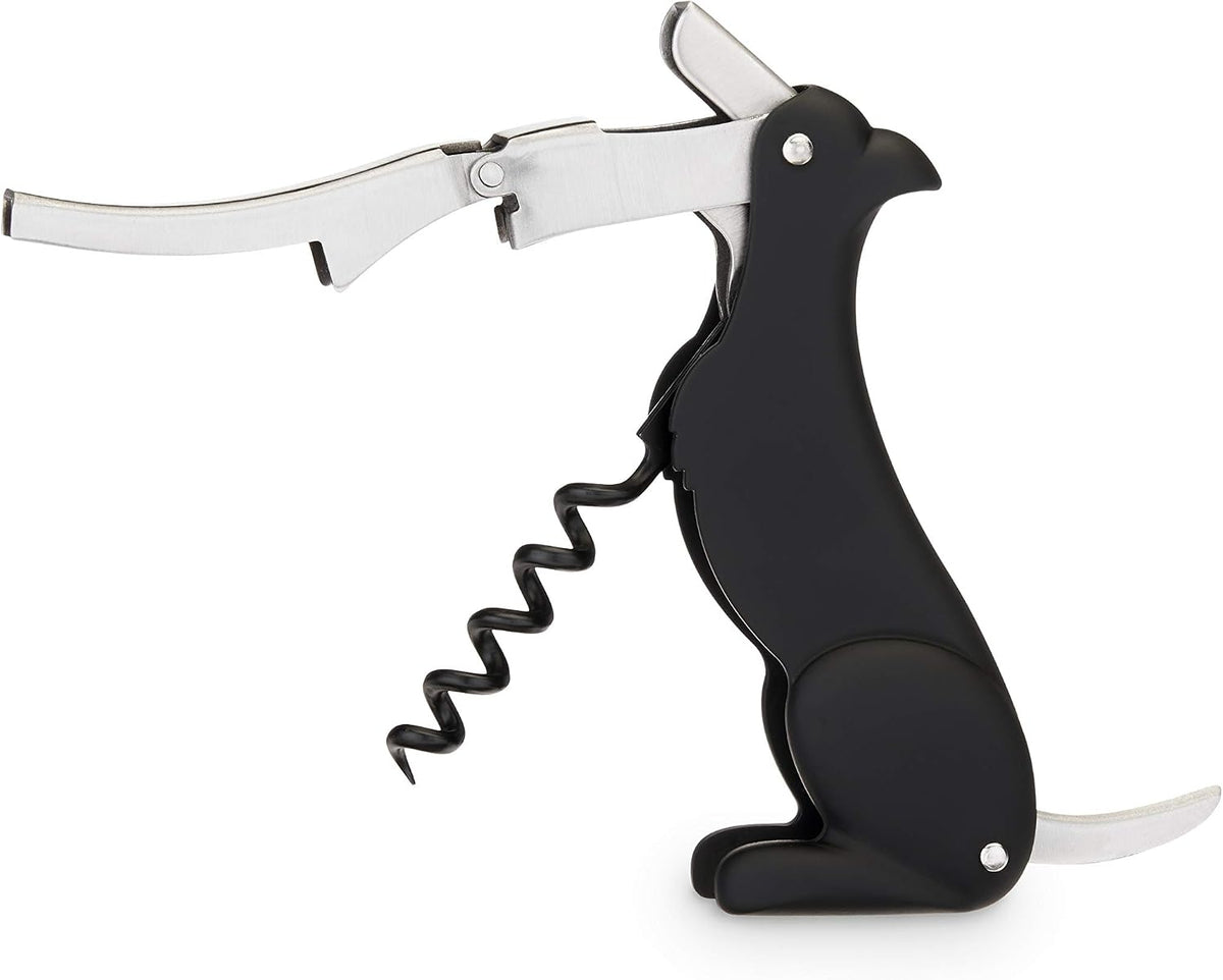 Bald Eagle Corkscrew Wine Opener, Winged Design with Easy Grip Soft Touch Wings, Stainless Steel and Plastic with Sharp Screw for Wine Bottles, Home Bar, Kitchen, Novelty Gifts