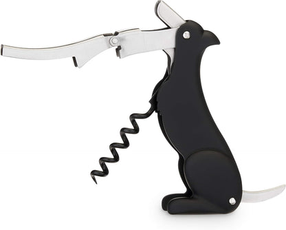 Bald Eagle Corkscrew Wine Opener, Winged Design with Easy Grip Soft Touch Wings, Stainless Steel and Plastic with Sharp Screw for Wine Bottles, Home Bar, Kitchen, Novelty Gifts