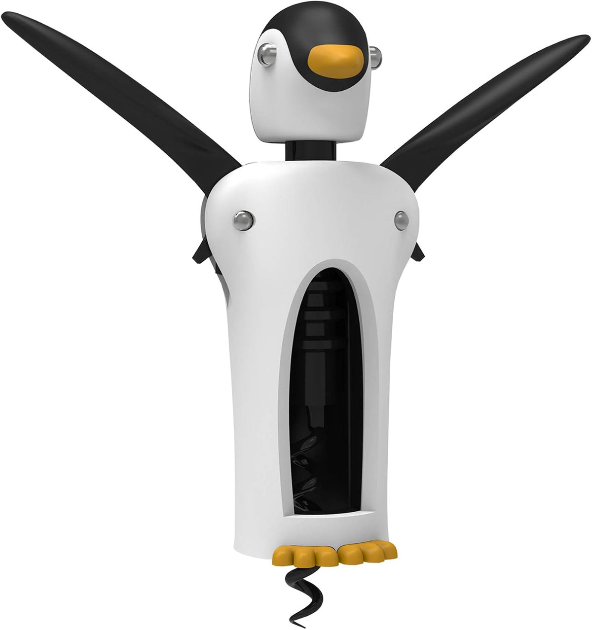 Bald Eagle Corkscrew Wine Opener, Winged Design with Easy Grip Soft Touch Wings, Stainless Steel and Plastic with Sharp Screw for Wine Bottles, Home Bar, Kitchen, Novelty Gifts