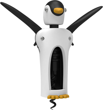 Bald Eagle Corkscrew Wine Opener, Winged Design with Easy Grip Soft Touch Wings, Stainless Steel and Plastic with Sharp Screw for Wine Bottles, Home Bar, Kitchen, Novelty Gifts
