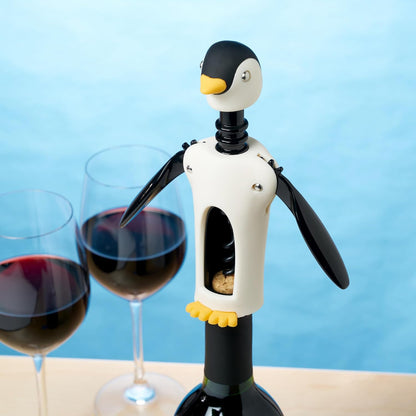 Bald Eagle Corkscrew Wine Opener, Winged Design with Easy Grip Soft Touch Wings, Stainless Steel and Plastic with Sharp Screw for Wine Bottles, Home Bar, Kitchen, Novelty Gifts