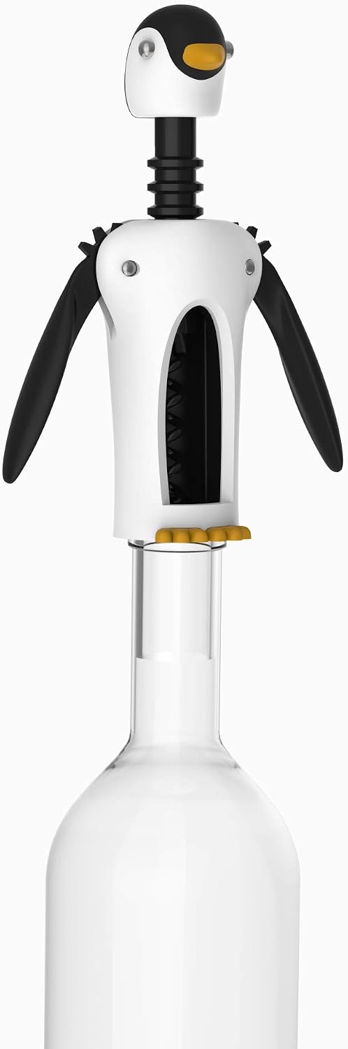 Bald Eagle Corkscrew Wine Opener, Winged Design with Easy Grip Soft Touch Wings, Stainless Steel and Plastic with Sharp Screw for Wine Bottles, Home Bar, Kitchen, Novelty Gifts