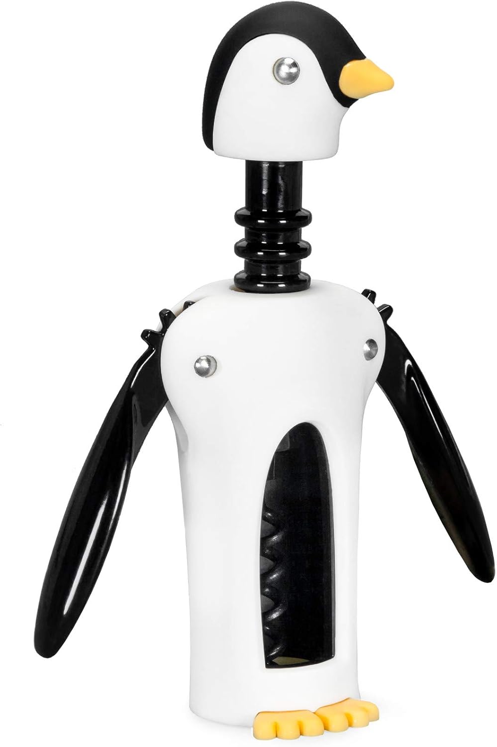 Bald Eagle Corkscrew Wine Opener, Winged Design with Easy Grip Soft Touch Wings, Stainless Steel and Plastic with Sharp Screw for Wine Bottles, Home Bar, Kitchen, Novelty Gifts