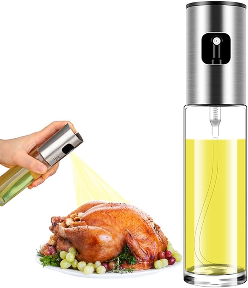 Oil Sprayer for Cooking Olive Oil Sprayer Mister for Air Fryer Vegetable Vinegar Oil Portable Mini Kitchen Gadgets for Baking,Salad,Grilling,BBQ,Roasting(1 Pack)