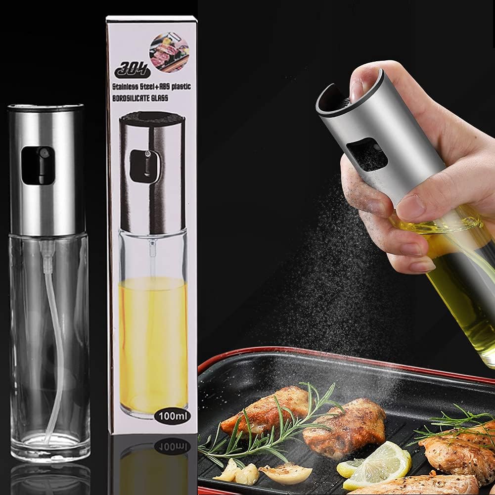 Oil Sprayer for Cooking Olive Oil Sprayer Mister for Air Fryer Vegetable Vinegar Oil Portable Mini Kitchen Gadgets for Baking,Salad,Grilling,BBQ,Roasting(1 Pack)