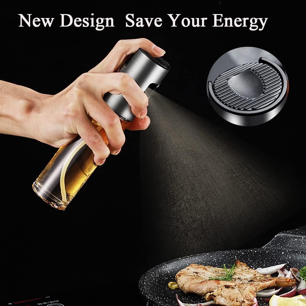 Oil Sprayer for Cooking Olive Oil Sprayer Mister for Air Fryer Vegetable Vinegar Oil Portable Mini Kitchen Gadgets for Baking,Salad,Grilling,BBQ,Roasting(1 Pack)