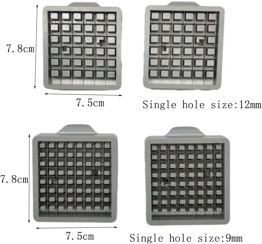 2pcs French Fry Cutter, 36 and 64 Holes Stainless Steel Potato Cutter Press, Potato Cutter for Fries, Fry Cutter Smooth Cut Carrots Onions
