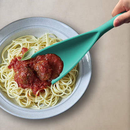 Silicone Spatula Spoon, Great for Both Cooking and Serving Durable BPA-Free Matte Black Silicone, Seamless Design, Safe for Nonstick Cooking Surfaces, 2-Pcs, Gray
