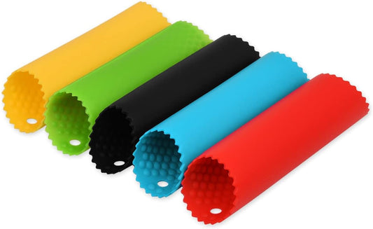 Silicone Garlic Peeler 5 Pieces Garlic Peeling Tube Roller Useful Kitchen Tools - Multicolored