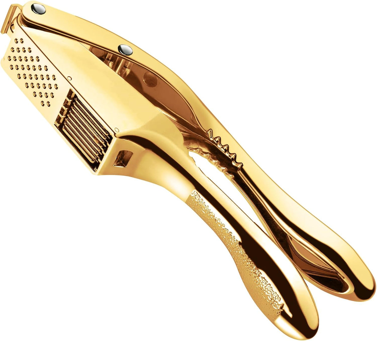 Garlic Press and Slicer 2 in 1, Heavy Duty Garlic Mincer, Crusher with Ergonomic Handle - Perfect for Home Cooks and Professional Chefs Alike.