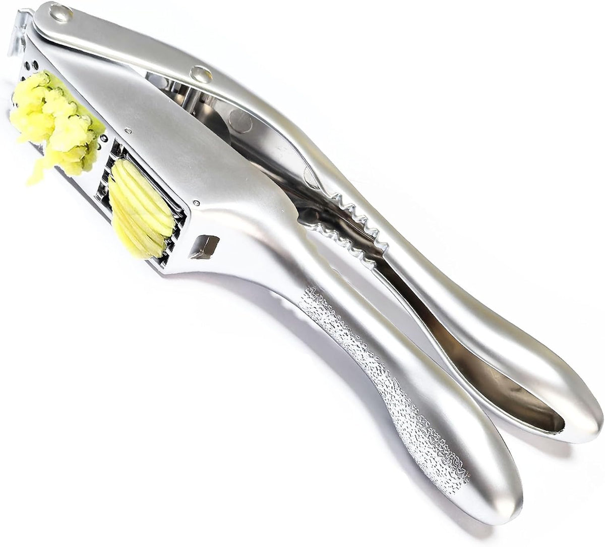 Garlic Press and Slicer 2 in 1, Heavy Duty Garlic Mincer, Crusher with Ergonomic Handle - Perfect for Home Cooks and Professional Chefs Alike.