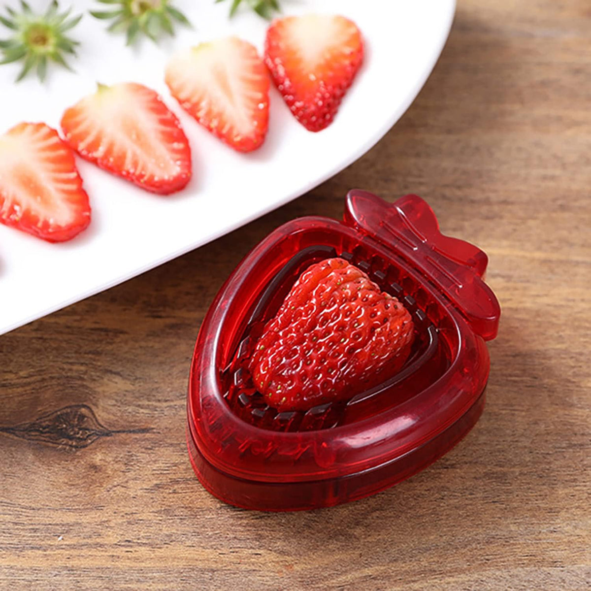 2pcs Strawberry Slicer Corer Stainless Steel Strawberry Huller Leaf Stem Remover Strawberry Cutter Blade Fruit Tools Kitchen Gadgets