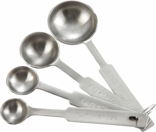 4-Piece Stainless Steel Deluxe Measuring Spoon Set