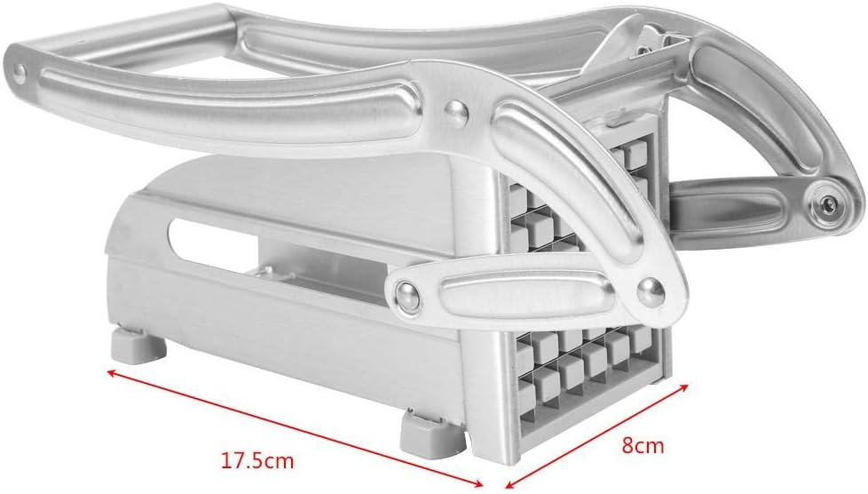 French Fry Cutter, 3.5x11.2 Inch Vegetable Chopper - Heavy Duty Potato Slicer with Anti-Slip Base for Home & Commercial Use