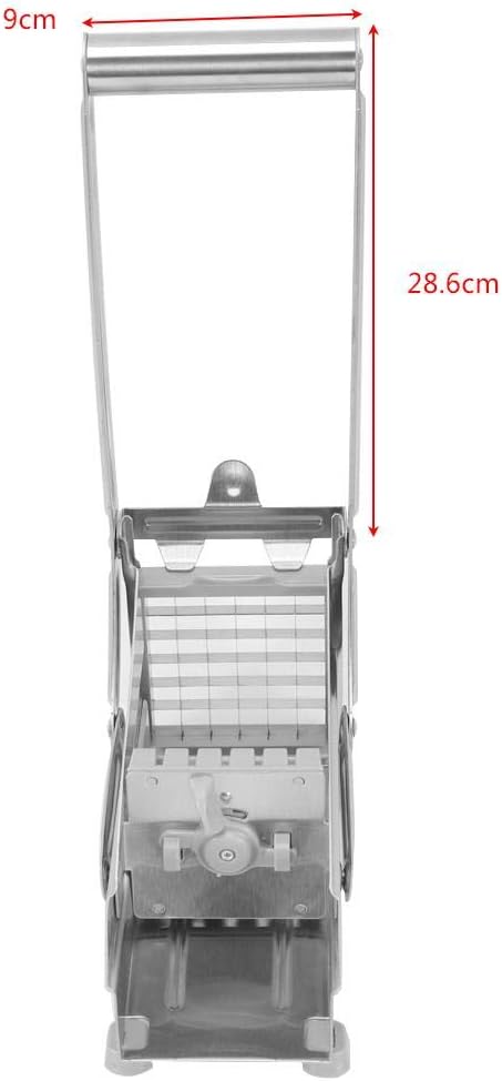 French Fry Cutter, 3.5x11.2 Inch Vegetable Chopper - Heavy Duty Potato Slicer with Anti-Slip Base for Home & Commercial Use