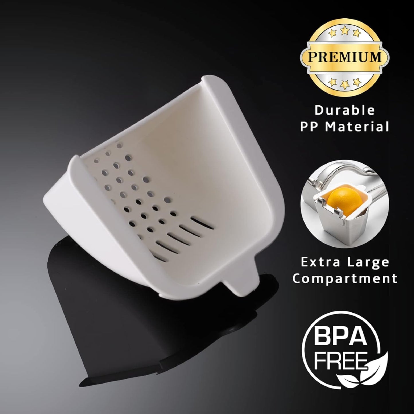 Stainless Steel Lemon Squeezer, Heavy-Duty Orange Juicer, Durable Hand Press Citrus Juicer, Portable Lime Squeezer, Rust-Free, Easy to Clean, Ideal for Kitchen & Bar, 5-Year Warranty