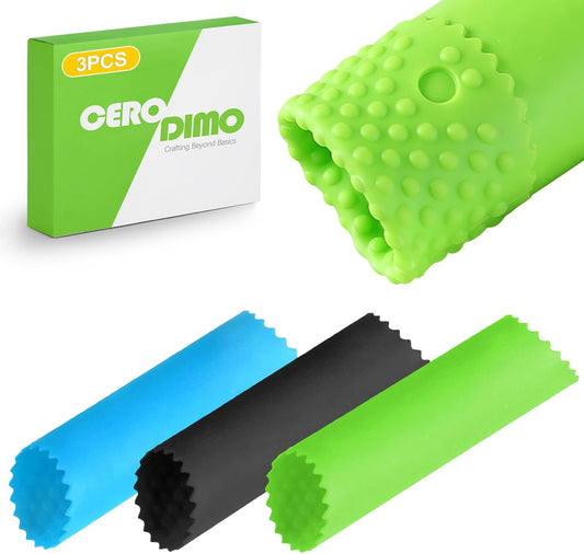 3 Pack Silicone Garlic Peeler Tube Roller Set Odor Resistant Garlic Roller for Quick Clove Skin Removal Easy to Clean Kitchen Tool with Multicolor