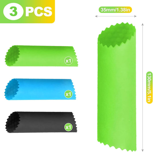 3 Pack Silicone Garlic Peeler Tube Roller Set Odor Resistant Garlic Roller for Quick Clove Skin Removal Easy to Clean Kitchen Tool with Multicolor