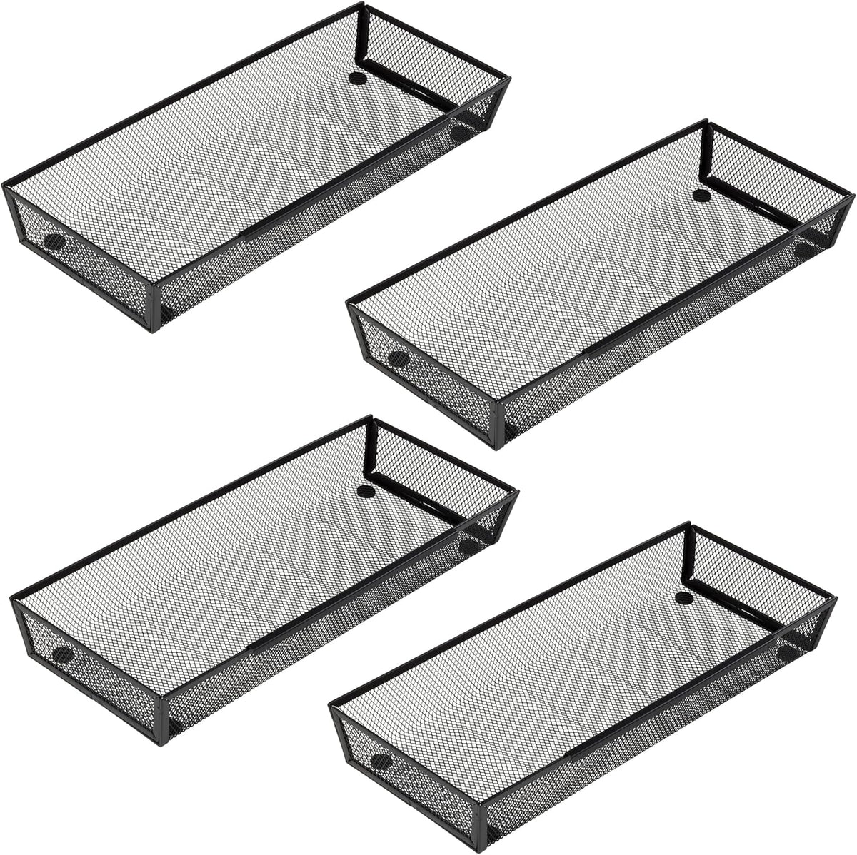 3 Pack Large Clear Plastic Drawer Organizer Tray Cutlery Utensil Makeups Drawer Organizers 12" X 6"