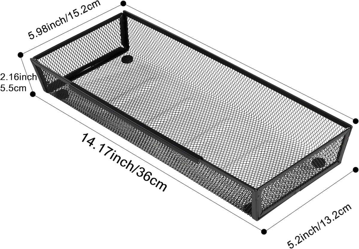 3 Pack Large Clear Plastic Drawer Organizer Tray Cutlery Utensil Makeups Drawer Organizers 12" X 6"