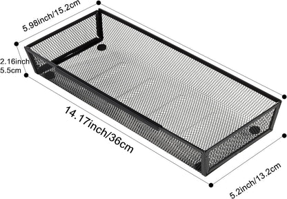 3 Pack Large Clear Plastic Drawer Organizer Tray Cutlery Utensil Makeups Drawer Organizers 12" X 6"