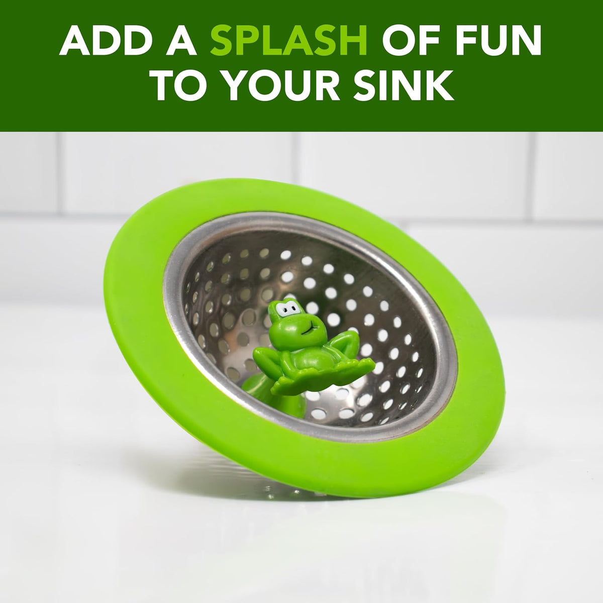 Joie Ribbit Kitchen Sink Strainer Basket Garbage Disposal Drain Cover, Frog