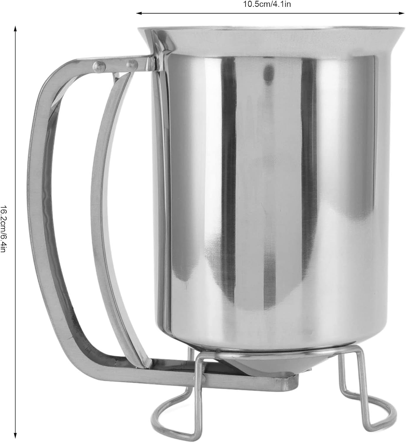 800ml / 27fl oz Pancake Batter Dispenser Bottle, Stainless Steel Funnel Cake Dispenser, Handheld Spout Pancake Mix Batter Pourer Dispenser for Baking Cupcakes Muffins