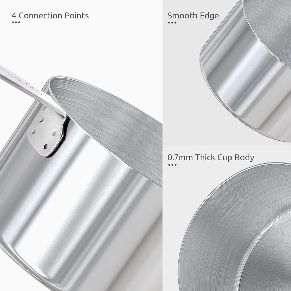 Measuring Cups : 18/8 Stainless Steel Measuring Cups and Spoons Set of 10 Piece, Upgraded Thickness Handle (Multicolors)