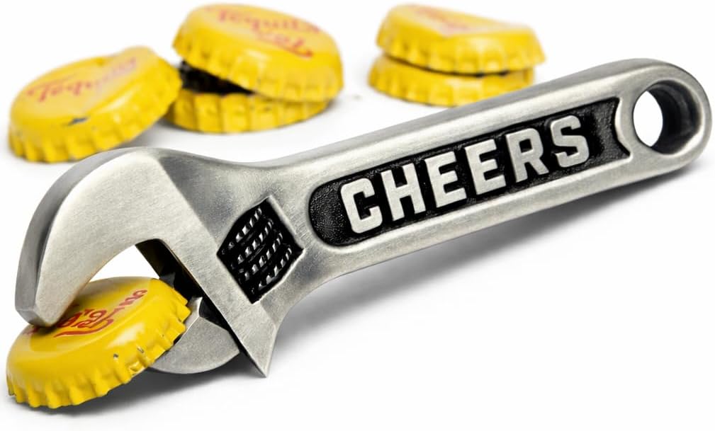 Shark Bottle Opener for Men – Funny Great White Shark Metal Beer Cap Tool – Novelty Coastal Beach Ocean Gift for Father's Day, Christmas Stocking Stuffer, Birthday, Groomsmen – 3.65" x 1.93"