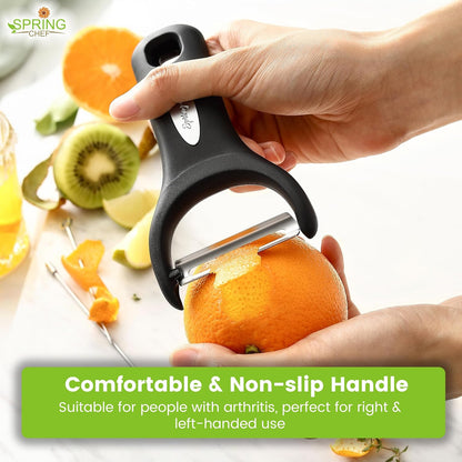 3pcs Vegetable Peelers for Kitchen, Swivel, Y & Julienne Peeler