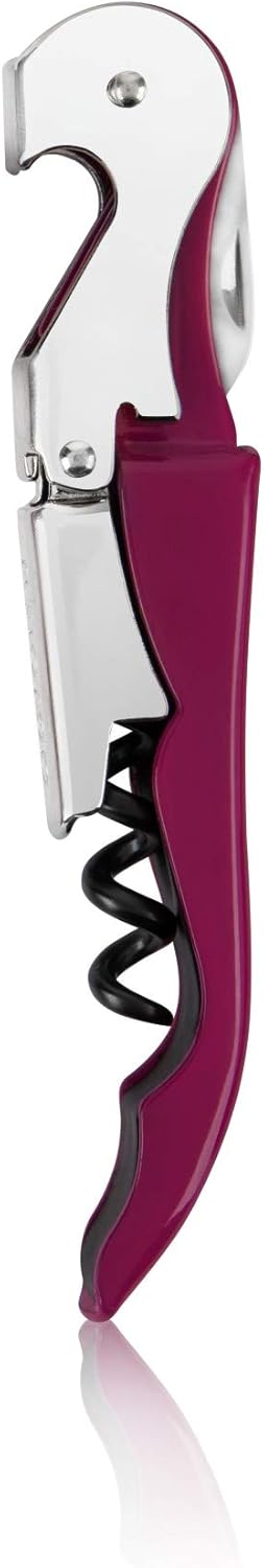 Truetap Double Hinged Waiter's Corkscrew Wine Opener, Stainless Steel Wine Bottle Opener with Built In Foil Cutter, Home Bar Tools, Bar Cart Accessories, Wedding Gifts, Set of 1, Black