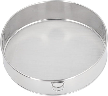 80 Mesh Round Sifter, Large Size Anti Stick Coated Stainless Steel Flour Sieve for Powdered Sugar Cocoa Powder