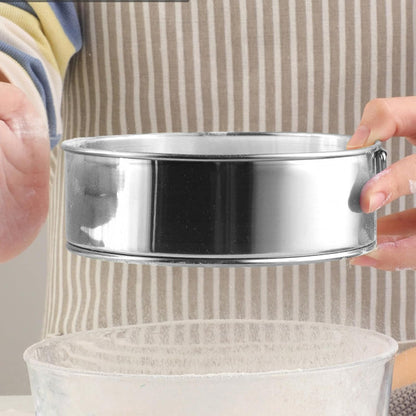 80 Mesh Round Sifter, Large Size Anti Stick Coated Stainless Steel Flour Sieve for Powdered Sugar Cocoa Powder