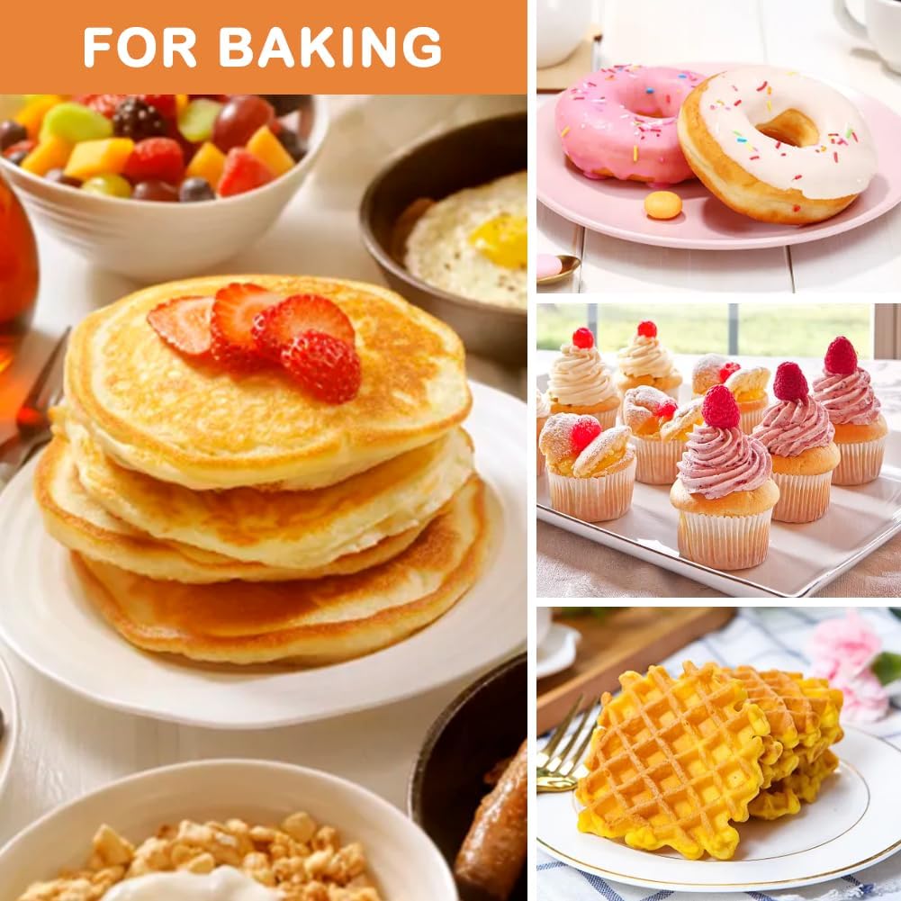 4 Cup Pancake Cupcake Batter Dispense with Oil Brush & Scraper