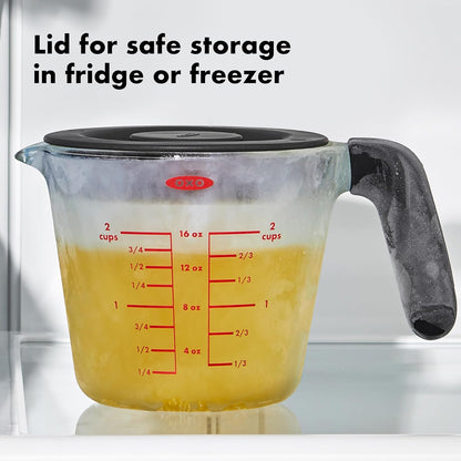 Good Grips 2 Cup Glass Measuring Cup with Lid