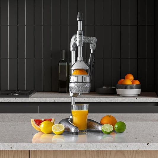 Pro MJP-100 Professional Manual Cold Press Juicer Machine for Orange, Lemon, and other Citrus Fruits, Gray