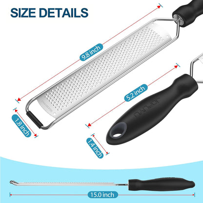 Lemon Zester Grater, Stainless Steel Zester Grater with Handle